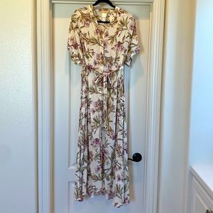 H&M Tie Belt short sleeve ankle length dress - medium